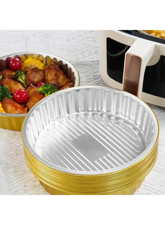 8 Pack 31oz Heavy Duty Aluminum Foil Pans with Lids for Air Fryer Baking Camping - Image 1